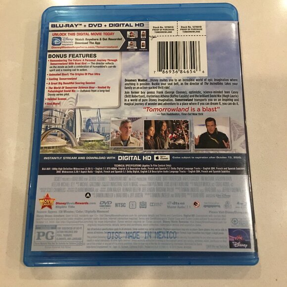 Disney Tomorrowland DVD and Blu Ray - Picture 2 of 3